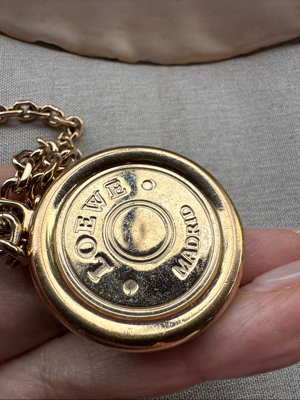 Loewe Gold-Tone Bullet Cap Pendant Necklace - Picture 5 of 6